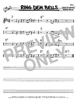 page one of Ring Dem Bells (Real Book – Melody & Chords – Bb Instruments)