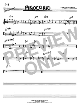 page one of Pinocchio (Real Book – Melody & Chords – Bb Instruments)