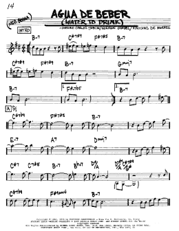 page one of Agua De Beber (Water To Drink) (Real Book – Melody & Chords – Bb Instruments)