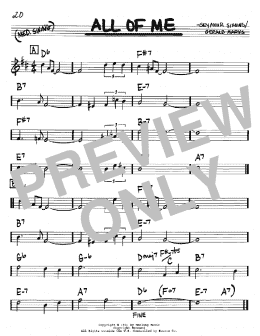 page one of All Of Me (Real Book – Melody & Chords – Bb Instruments)