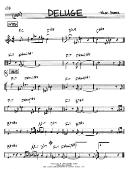 page one of Deluge (Real Book – Melody & Chords – Bb Instruments)