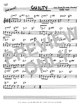 page one of Guilty (Real Book – Melody & Chords – Bb Instruments)