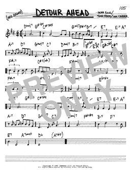 page one of Detour Ahead (Real Book – Melody & Chords – Bb Instruments)