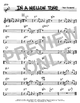 page one of In A Mellow Tone (Real Book – Melody & Chords – Bb Instruments)