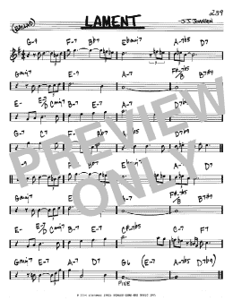 page one of Lament (Real Book – Melody & Chords – Bb Instruments)