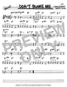 page one of Don't Blame Me (Real Book – Melody & Chords – Bb Instruments)