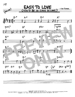 page one of Easy To Love (You'd Be So Easy To Love) (Real Book – Melody & Chords – Bb Instruments)