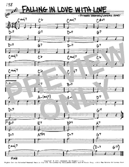 page one of Falling In Love With Love (Real Book – Melody & Chords – Bb Instruments)