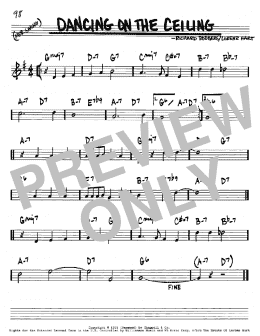 page one of Dancing On The Ceiling (Real Book – Melody & Chords – Bb Instruments)