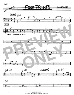 page one of Footprints (Real Book – Melody & Chords – Bb Instruments)