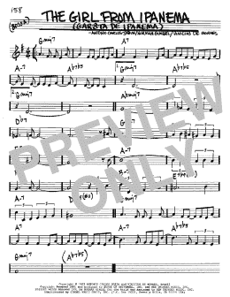 page one of The Girl From Ipanema (feat. Astrud Gilberto) (Real Book – Melody & Chords – Bb Instruments)