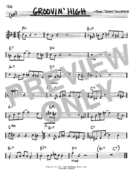 page one of Groovin' High (Real Book – Melody & Chords – Bb Instruments)