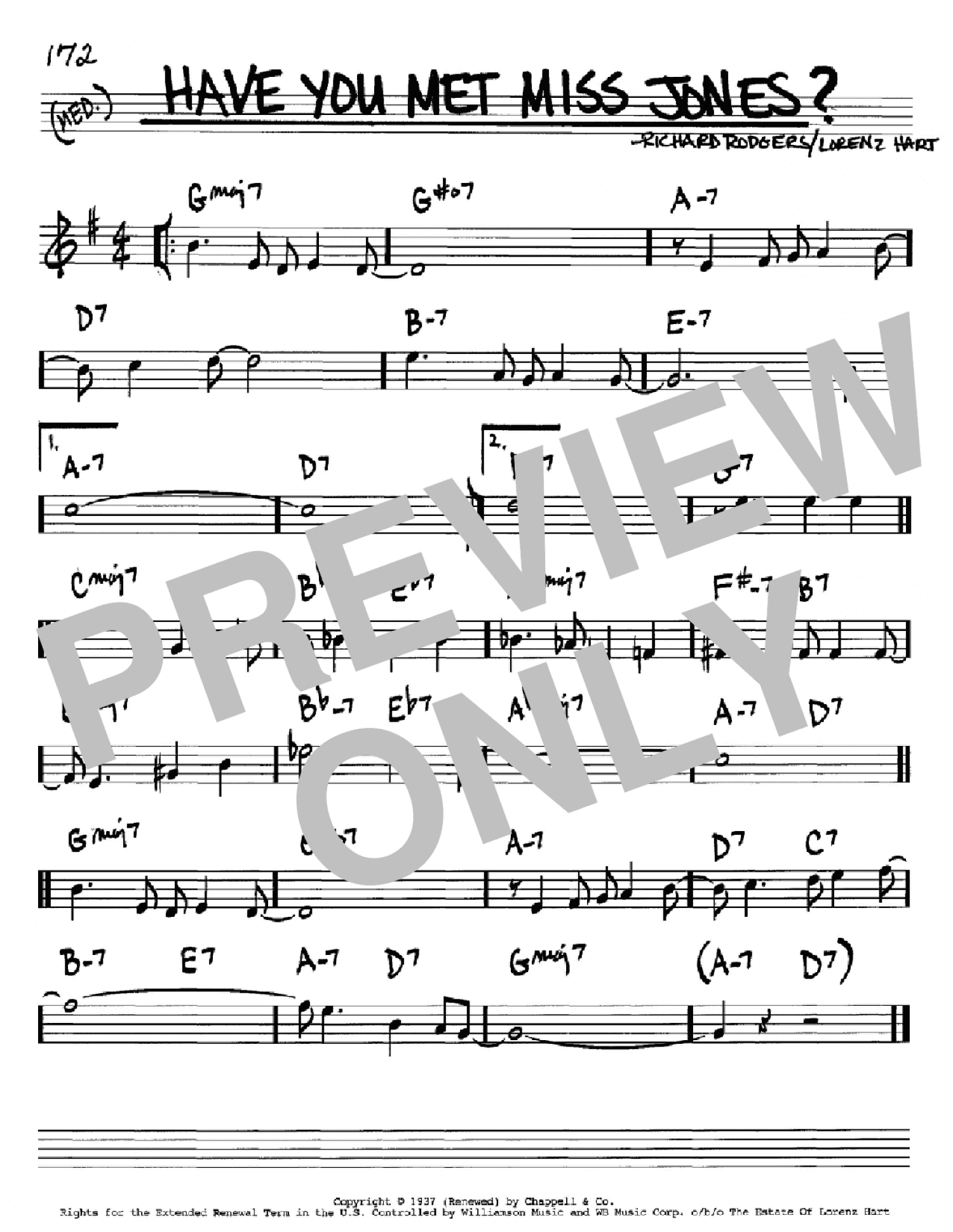 Have You Met Miss Jones? (Real Book – Melody & Chords – Bb Instruments)