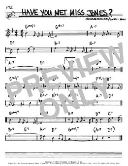page one of Have You Met Miss Jones? (Real Book – Melody & Chords – Bb Instruments)