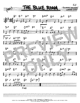 page one of The Blue Room (Real Book – Melody & Chords – Bb Instruments)