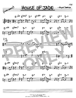 page one of House Of Jade (Real Book – Melody & Chords – Bb Instruments)
