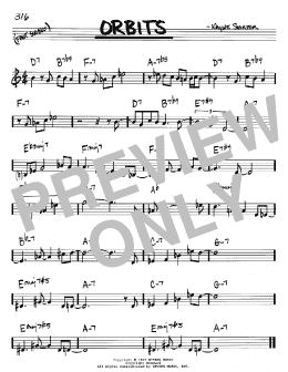 page one of Orbits (Real Book – Melody & Chords – Bb Instruments)