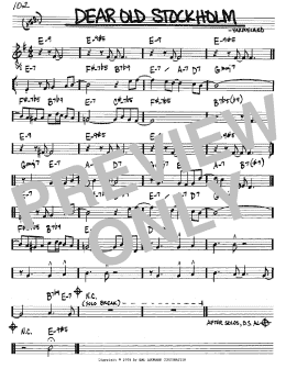 page one of Dear Old Stockholm (Real Book – Melody & Chords – Bb Instruments)
