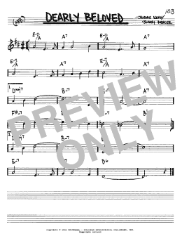 page one of Dearly Beloved (Real Book – Melody & Chords – Bb Instruments)