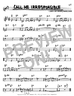 page one of Call Me Irresponsible (Real Book – Melody & Chords – Bb Instruments)