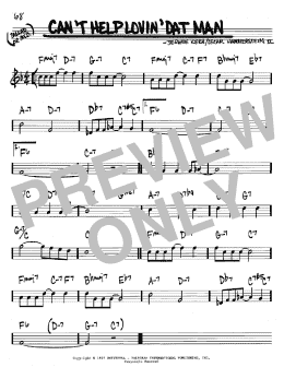 page one of Can't Help Lovin' Dat Man (Real Book – Melody & Chords – Bb Instruments)