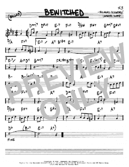 page one of Bewitched (Real Book – Melody & Chords – Bb Instruments)