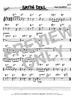 page one of Satin Doll (Real Book – Melody & Chords – Bb Instruments)