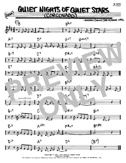 page one of Quiet Nights Of Quiet Stars (Corcovado) (Real Book – Melody & Chords – Bb Instruments)