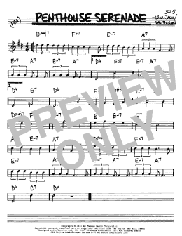 page one of Penthouse Serenade (Real Book – Melody & Chords – Bb Instruments)