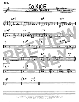 page one of So Nice (Summer Samba) (Real Book – Melody & Chords – Bb Instruments)