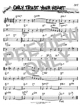 page one of Only Trust Your Heart (Real Book – Melody & Chords – Bb Instruments)