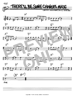 page one of There'll Be Some Changes Made (Real Book – Melody & Chords – Bb Instruments)