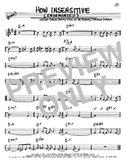 page one of How Insensitive (Insensatez) (Real Book – Melody & Chords – Bb Instruments)