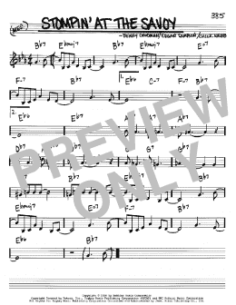 page one of Stompin' At The Savoy (Real Book – Melody & Chords – Bb Instruments)