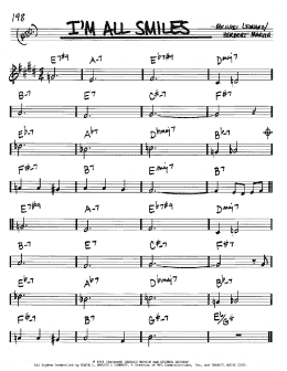 page one of I'm All Smiles (Real Book – Melody & Chords – Bb Instruments)