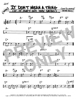 page one of It Don't Mean A Thing (If It Ain't Got That Swing) (Real Book – Melody & Chords – Bb Instruments)