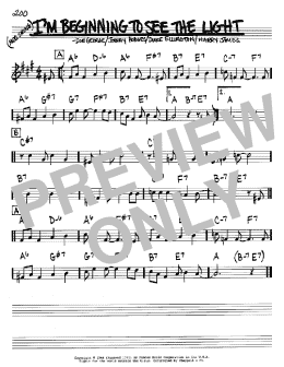 page one of I'm Beginning To See The Light (Real Book – Melody & Chords – Bb Instruments)