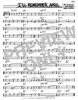page one of I'll Remember April (Real Book – Melody & Chords – Bb Instruments)