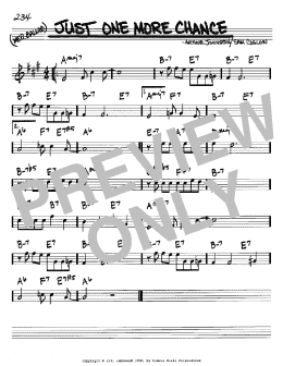 page one of Just One More Chance (Real Book – Melody & Chords – Bb Instruments)