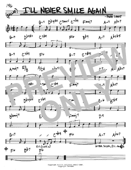 page one of I'll Never Smile Again (Real Book – Melody & Chords – Bb Instruments)