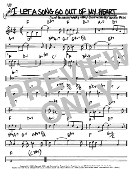 page one of I Let A Song Go Out Of My Heart (Real Book – Melody & Chords – Bb Instruments)