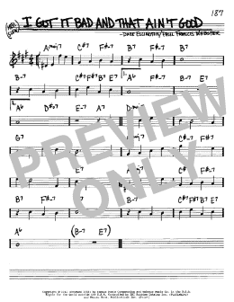 page one of I Got It Bad And That Ain't Good (Real Book – Melody & Chords – Bb Instruments)