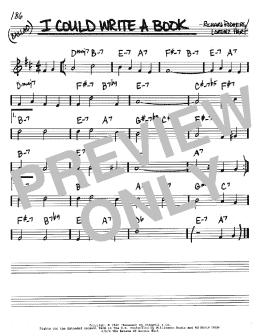 page one of I Could Write A Book (Real Book – Melody & Chords – Bb Instruments)