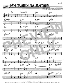page one of My Funny Valentine (Real Book – Melody & Chords – Bb Instruments)