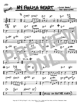 page one of My Foolish Heart (Real Book – Melody & Chords – Bb Instruments)