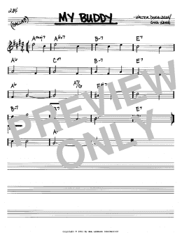 page one of My Buddy (Real Book – Melody & Chords – Bb Instruments)