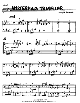 page one of Mysterious Traveller (Real Book – Melody & Chords – Bb Instruments)
