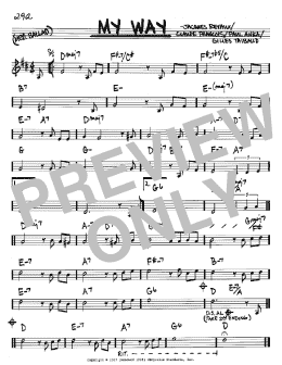 page one of My Way (Real Book – Melody & Chords – Bb Instruments)