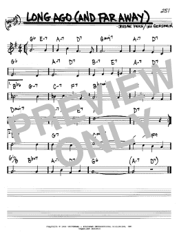 page one of Long Ago (And Far Away) (Real Book – Melody & Chords – Bb Instruments)