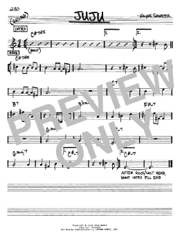 page one of Juju (Real Book – Melody & Chords – Bb Instruments)